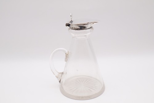 Antique silver topped whisky - silver,