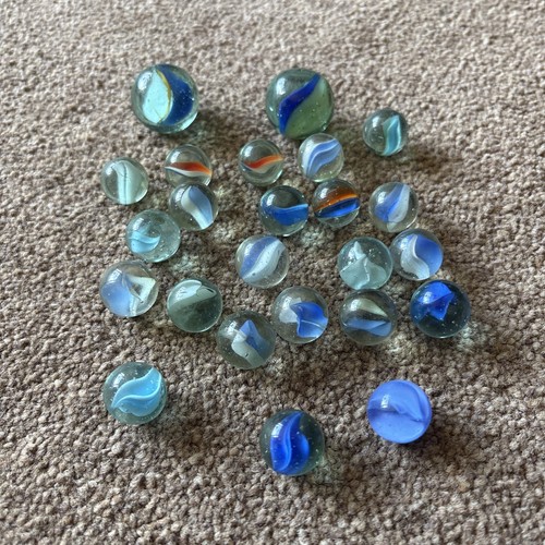 Vintage 70s 80s glass marbles - glass,