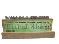 Q NICE STANLEY NO. 55 COMBINATION PLANE ORIGINAL BOX 4 FULL SET CUTTER  T12926