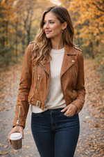 Brown long sleeve zipup - m,