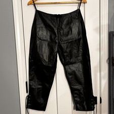 Womens Leather Capri Pants