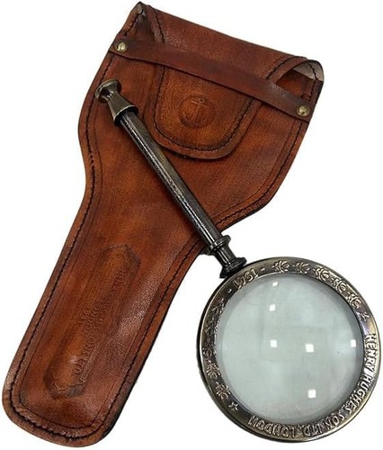 Brass magnifying glass - brass,