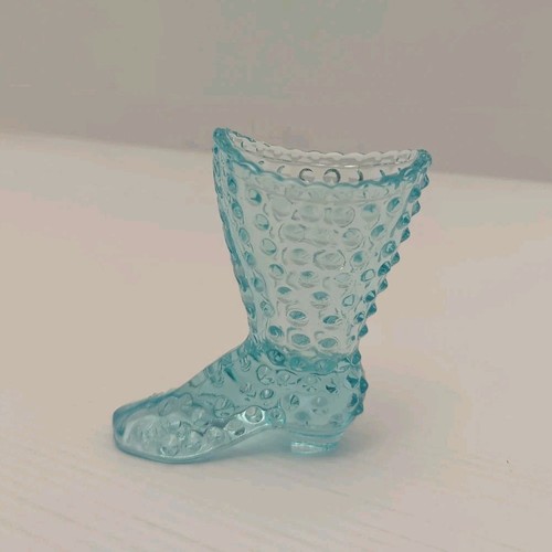 Fenton hobnail glass boot - hobnail,