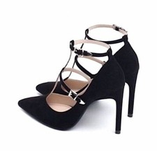 ZARA BLACK FAUX SUEDE LEATHER