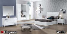 Elegance Modern Style Italian High Gloss Double Bed+ 4D Bedroom Set Ben Company