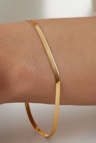 18ct yellow gold herringbone - 18ct,