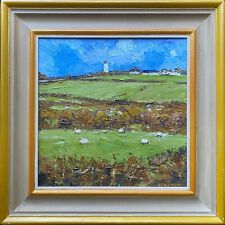 'Windmill At Tregele' Superb Post-Impressionist Farming Landscape Oil Painting