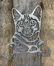 BENGAL CAT WALL ART GARDEN ORNAMENT INDOOR OUTDOOR RUSTING MILD STEEL GIFT