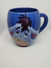 DISNEY large round blue eeyore mug