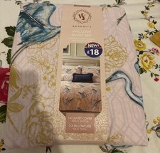 Willow Reversible Double Duvet Cover And 2 Pillowcases Set
