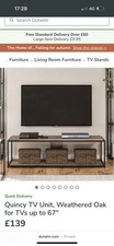 NEW Quincy TV Unit Weathered