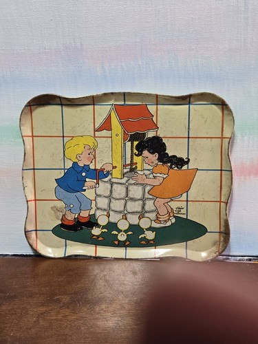 Vintage tin lithograph - tin,
