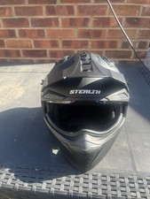 Stealth Fighter Full & Open Face Motorcycle Helmet - Matt Black 2xl