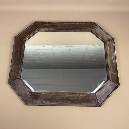 Vintage octagonal wall mirror - octagonal,