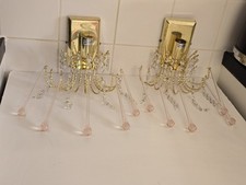 Pair Vintage Light Crystal