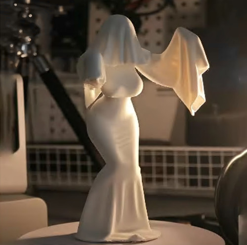 Printed female ghost - 3d,