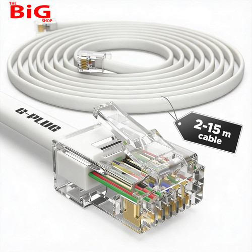 Telephone extension cable 15m - telephone,