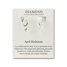 April Birthstone Hoop Earrings