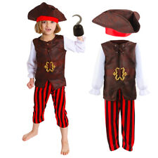 KIDS PIRATE COSTUME BOYS CARIBBEAN BOOK WEEK DAY FANCY DRESS OUTFIT CAPTAIN UK