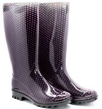 LADIES FESTIVAL WOMENS WELLIES RAIN WATERPROOF GARDEN WELLINGTON BOOTS SHOES SZ