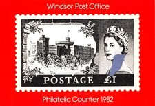 POST OFFICE POSTCARD WINDSOR POST OFFICE PHILATELIC COUNTER 1982   UNUSED MINT