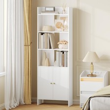 2 Door 4 Shelves Tall Bookcase