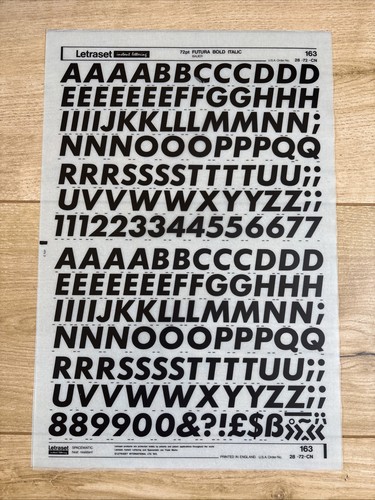Letraset rub transfer - on,