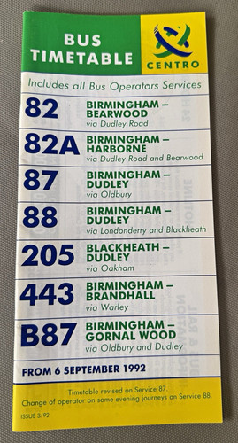Centro bus timetable leaflet - centro,