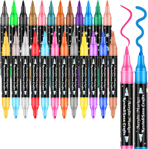 Colors dual tip acrylic - 24,