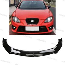 For Seat Ibiza Leon Mk2 Mk3 Front Bumper Lip Splitter Spoiler GLOSS BLACK UK