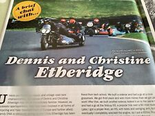 DENNIS CHRISTINE ETHERIDGE SIDECAR MOTOCROS RACERS MOTORCYCLE INTERVIEW ARTICLE.