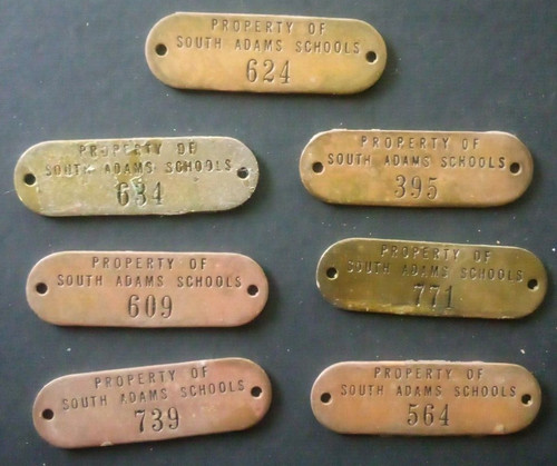 Vtg brass locker - vtg, tags