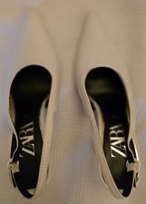 ZARA White Leather Pointed Toe