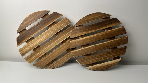 Wooden plant caddy - wooden, with