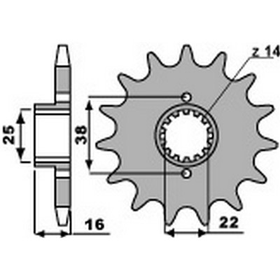 Pbr chain sprocket 525 - pbr,