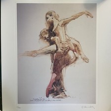 Robert Heindel Signed Limited Edition Litho Print Study From The Dance House