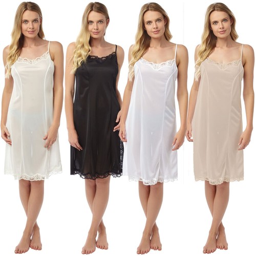Ladies full slip with lace - ladies,