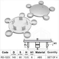 Alloy wheel center caps centre