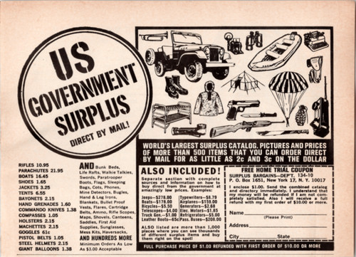 Government surplus direct - government,