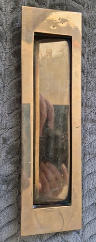 Vintage brass letterbox - brass,