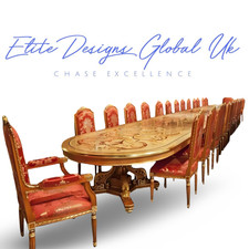 30ft Elite Exclusive Bespoke Louis Palace style marquetry Grand dining tables