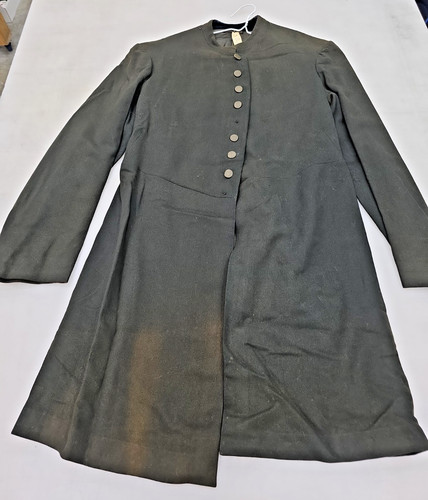 Antique black wool frock - antique, coat