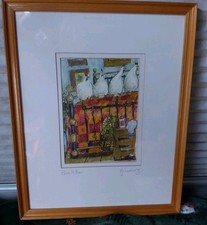 Framed & Signed Chicken Print "Home To Roost" by RJ Lardner (95)