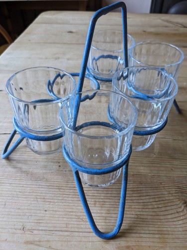 Vintage metal chai tea glass