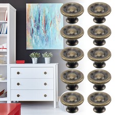 10Pcs Antique Brass Knobs
