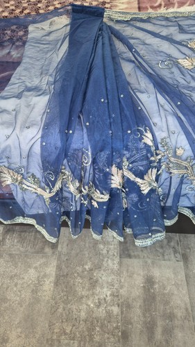 Partywear organza saree - organza,