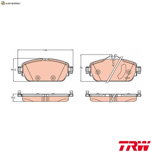 Brake pad set disc - disc,