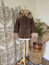 Vintage brown suede leather