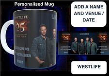 WESTLIFE - THE 25 WORLD TOUR 2026 - Personalised Mug - Name/Venue- Gift - In Box