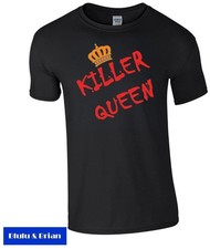 Killer Queen homage T-shirt Freddie Mercury 70s rock music Unisex crown